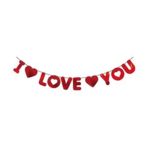 "I Love You" Banner for Valentines Day Proposal Engagement Birthday Party Decorations Vibrant Magical Happy Love Decorations