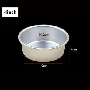 ELITEDEALSHUB 4/6/8/10inch Bakeware Baking Tools Round Pattern Pudding Mold Aluminum Alloy Die Fixed Bottom Cake Pan Tray