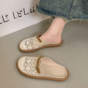 Free Shipping Linen Slip-On Sandals For Women Perfect For Summer Wear Versatile And Breathable 2026 New Style