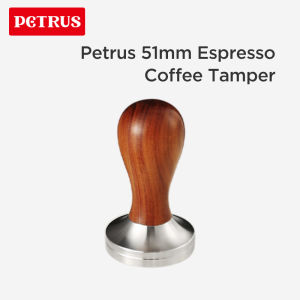 Petrus Espresso Machine Professional Tools 51mm Bottomless Portafilter with wood handle and stainless steel basket 51mmTamper with wood handle and stainless steel base