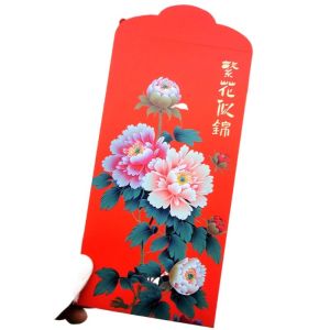 ZYJC Flower Red Envelopes Best Wishes Spring Festival Blessing Bag Creative Traditional Hong Bao Chinese New Year