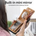 Adhesive Backing Phone Case with Small Mirror & Blocking Mobile Phone Organizers for Daily Essential. 
