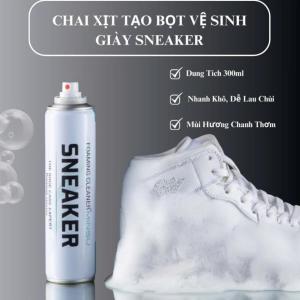 Bình xịt vệ sinh giày bình xịt bọt tuyết dung dịch vệ sinh giày loại bỏ vết bẩn khử mùi hôi 300ml - Life Style 4U