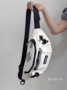 Korean version of chest bag male trend crossbody bag Japanese ins Harajuku sports large capacity small body bag tooling style Fanny pack