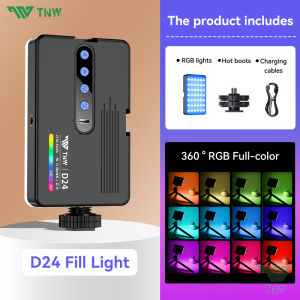 TNW D24 Portable RGB Light LED Video Light Photography Light Dimmable Lighting Effects With Tripod