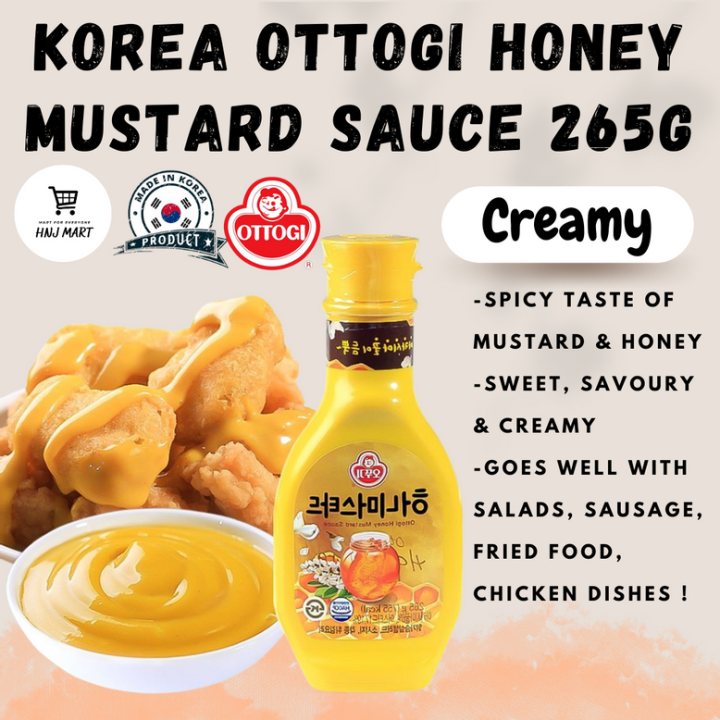 Korea Ottogi Honey Mustard Sauce 265g for Dipping/Chicken/Salad/Sausage