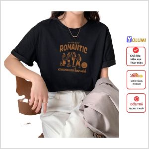 Áo Thun Nữ áo phông tay ngắn chất liệu cotton cao cấp in họa tiết đẹp YOLUMI