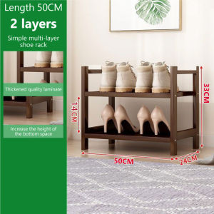 【On Hand】 Shoe Rack Organizer Bamboo Multi layer Simple Shoe Rack Cabinet Wooden Shoe