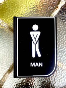 ป้ายห้องน้ำ ป้ายโลโก้ร้าน แบบสี่เหลี่ยมหน้าหลัง ร้านคาเฟ่สุดเก๋ ป้ายร้านอาหาร ป้ายออฟฟิต ป้ายแต่งร้าน แบบ 2 หน้า สุดชิค!