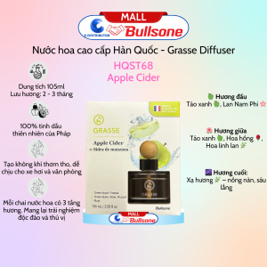 Nước Hoa Ô Tô Cao Cấp Bullsone Grasse Grapefruit & Peony /Grasse Blackberry & Cherry - Nhiều Hương Lựa Chọn - Hàng chính hãng - Nước hoa ô tô Grasse Hàn Quốc tinh dầu tự nhiên