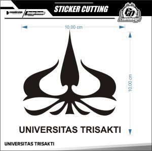 CUTTING STIKER KAMPUS UNIVERSITAS TRISAKTI STICKER KACA MOBIL MOTOR BUKU LAPTOP HP WARNA CUTOM