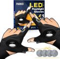 PARIGO LED Flashlight Gloves, Stocking Stuffers for Men Gift for Dad Husband Grandpa, Cool Gadget Christmas Birthday Gifts for Men s Him Boyfriend Guy Car Repairing Fishing Camping Reading Light. 