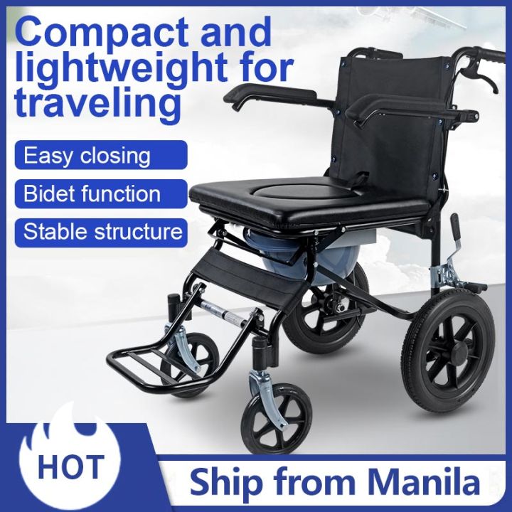 Lightweight and foldable wheelchair for the elderly to travel, ultra-light, multi-functional wheelchair for the elderly, special transportation and can be used on airplanes