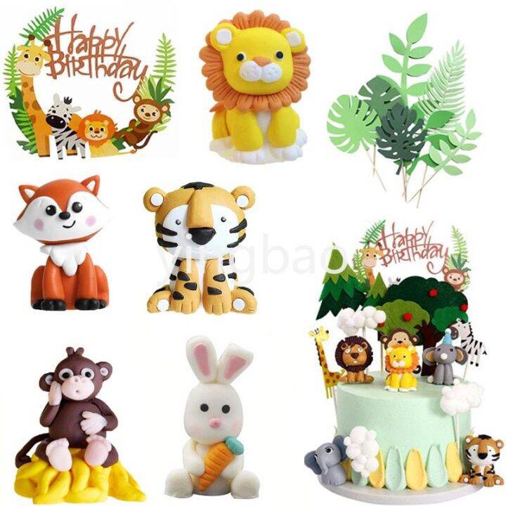 Topper Zoo Topper Kue Model Hewan Topper Zoo Hiasan Kue Hutan Harimau Gajah Singa Jerapah Rubah Monyet Rusa Dino NEW HIASAN KUE FIGURE KUE FIGURE ANIMAL HADIAH BIRTHDAY GIFT ANAK Figure Binatang Hiasan Kue Binatang