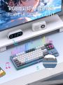 Kemove K87 Bàn phím cơ không dây, 80% TKL RGB hot-swappable Bàn phím chơi game với bluetooth5.0/2.4G/có dây chế độ, 87 phím máy tính Bàn phím máy tính với pre-lubed yên tĩnh tuyến tính công tắc Đỏ. 