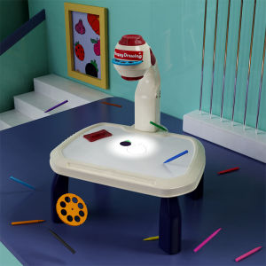 Bafada Drawing Table Childrens Toy Led Projector Art Painting Tools Kid Arts and Crafts Projection Educational Early Learning Toy Girl