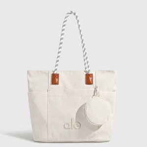 Túi Tote Nylon Dây Bện ALO Yoga Chính Hãng Dành Cho Nữ Kèm Túi Tròn Có Thể Tháo Rời
