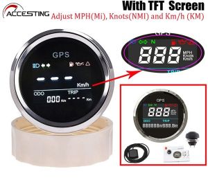 52mm Digital GPS Tachometer Tacho Speedometer Odometer LCD Speed Gauge Adjustable Mileage Trip Counter ODO with GPS Antenna for Auto Motorcycle Car Truck Boat 9-32V Adjustable Speed Gauge 0~999 Mph Knots Km/h