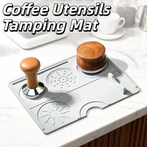 SUNNY BAR Heat Resistant Coffee Tamping Mat Non-Slip Food Grade Espresso Tamper Pad Professional Grade Protective Silicone Coffee Mat Coffee Station