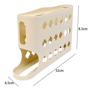 4 lớp cuộn tự động Đồ Giữ trứng tủ lạnh trứng lưu trữ giỏ dung tích lớn trứng nhựa container nhà bếp công cụ lưu trữ