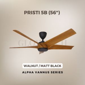 ALPHA Vannus PRISTI DC Motor Ceiling Fan Remote 12 + 12 Speed 5 Blade 56" / 40" Energy Saving