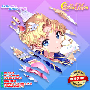 Sailor Moon Anime-Inspired Vinyl Sticker (Scratch Design) - Indoor Outdoor Vinyl Sticker Waterproof & Non-Faded