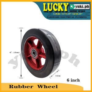 HEAVY DUTY STEEL BODY RUBBER WHEEL / PUSH CART WHEEL  ( SIZES: 6inch/8 inch / 10 inch /12INCH )
