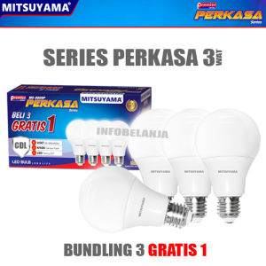 Lampu Bohlam Led Bulb Mitsuyama Premier Series Perkasa 3w 5w 7w 9w 12w 15w 18w CDL Isi 4 Pcs