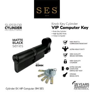 Silinder Kunci - Cylinder SES VIP Komputer 60mm EK (Knob) BM