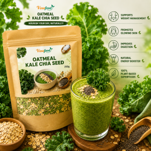 Oatmeal Kale Chia Seed 250g | High Fiber Healthy Breakfast | Supports Digestion & Weight Management