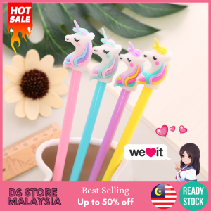 DS.Korea Cute Unicorn Cartoon Gel Pen 0.5mm Black Ink Gel Pen Office School Supplies Door Gift Student Stationery