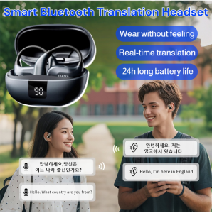 New Smart Bluetooth Translation Headset That Can Instant Translate 144 Languages Wireless Music Earphones AI Intelligent Noise Reduction