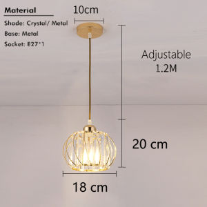 Lampu kristal Plafon Simple Minimalis Lampu Gantung Kristal Bulat ceiling lamp YUR  Lampu kristal plafon rumah Lampu ceiling kristal kotak modern crystal round ceiling lamp