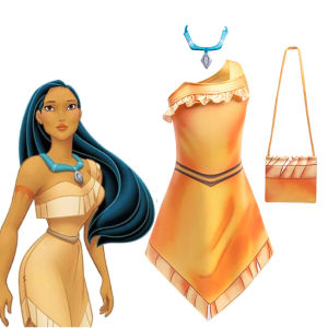 Pocahontas Princess Dress Kids Stage Performance Clothes Halloween Party Clothes for Kids Birthday Surprise Gift