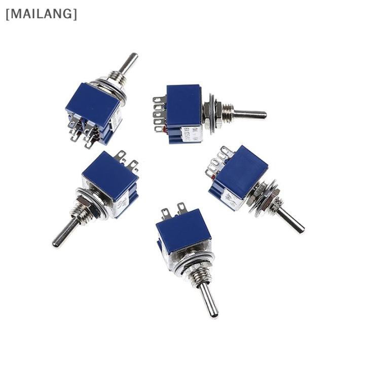 [MAILANG]💥💓🎇 5PCS 6P Toggle Switch 6A 125VAC 6 Pin DPDT ON-ON Mini ...