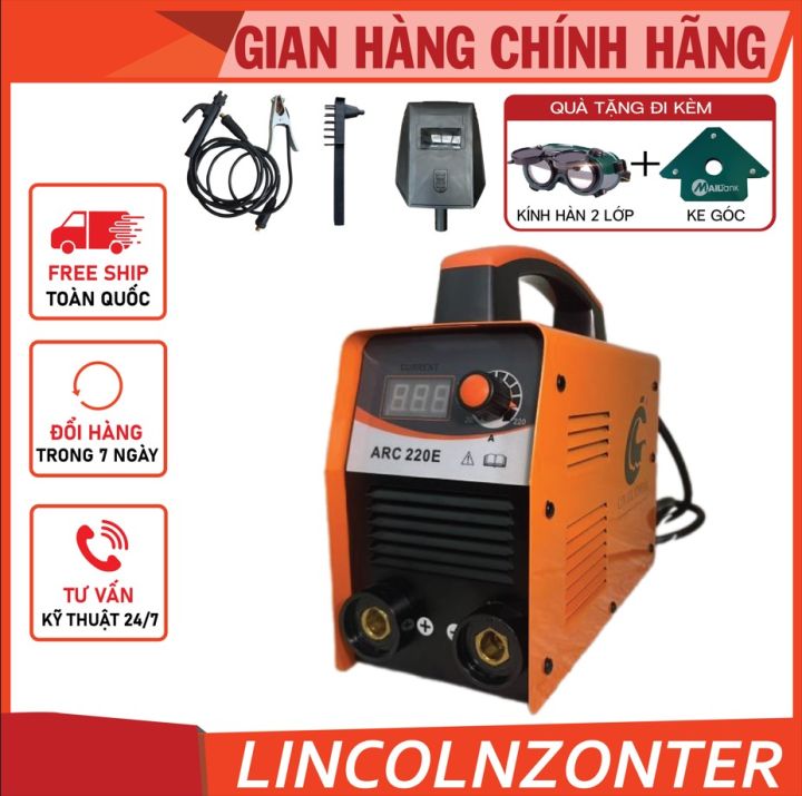(TẶNG KÍNH HÀN 2 LỚP + KE GÓC) MÁY HÀN LINCOLN ARC 200MINI/MMA 230-MÁY ...