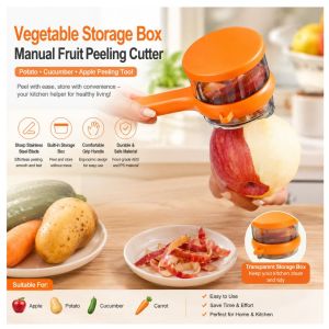Vegetable Storage Box Manual Fruit Apple Peeling Cutter Potato Cucumber Shelling Tool