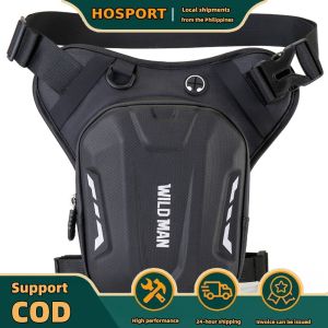 【HOSPORT】 Motorcycle Bag Motorcycle Drop Leg Side Bag Hard Shell Outdoor Casual Waist Bag