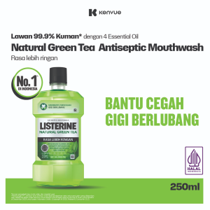 LISTERINE Green Tea Antiseptic Mouth Wash 250ml - Obat Kumur Antiseptik