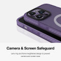 Sanptoch Premium Magsafe Phone Case For iPhone 13 / 14 / 15 Pro Max Translucent Matte Cover For iPhone 15 Plus Military Grade Shockproof Protection Casing. 