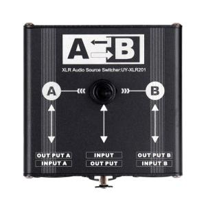 Metal XLR Sound Switcher 2 Input Single Output Noiseless Signal Routing Balanced Connection