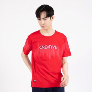 Forest Stretchable Cotton 3D Fonts Effects Round Neck Tee Men | Baju T Shirt Lelaki - 23869