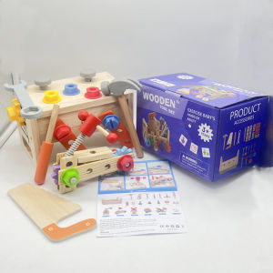 29 Pcs Wooden Tool Kit for Kids - Tool Set Educational STEM Toys Construction - Kids Toys - 3 years old and above