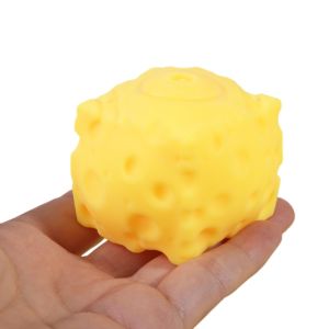 HELLOBBY 5cm Cheese Squeezed Cube Super Soft Realistic Slow Rebound Fidget Toy Portable Elastic Cheese Pinch Office Desk Toy