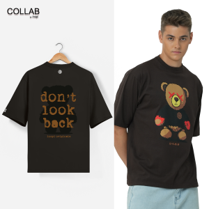 Collab By Inspi Originals Bear Oversized Tshirt for Men Tops for Women Couple Shirts Plus Size Top Graphic Tees Trendy Boxy Fit
