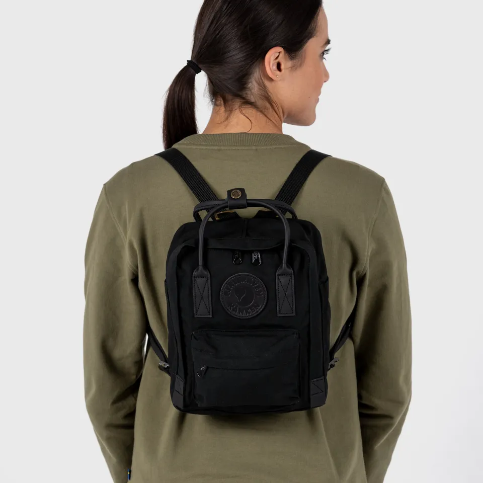 Fjallraven Kanken Black Mini Black Unisex Outdoor Backpack