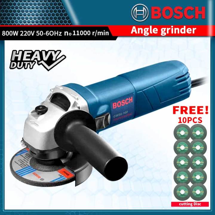 Bosch angle grinder heavy duty original 800W electric grinder power toolsgrinders with 10pcs
