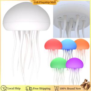 [Ueb Flagship Mall]Bedroom Bedside Deformable Lamp Voice Control Flexible Tentacles Cartoon Jellyfish-Shape Night Light for Baby Kids Teens