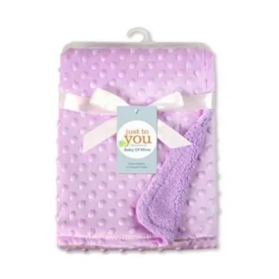 Selimut Bayi CARTERS Fleece Minky Dot Buble Bintik Polos Bahan / Baby Blanket