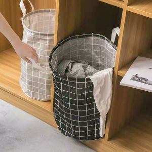 Home with Cloth Art Dirty Clothes Basket Clothes Dirty Clothes Basket Put Dirty Clothes Storage Cotton and Linen Fabric Storage Basket Desktop Organizing Wardrobe Folding Storage